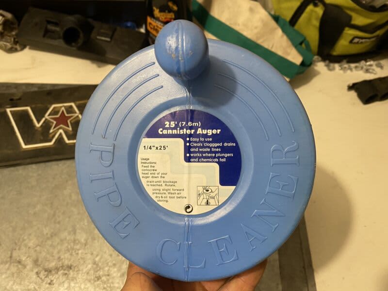 Pipe cleaner / 25 inch / Canister Auger / cleaning clogged drains63440339747713113