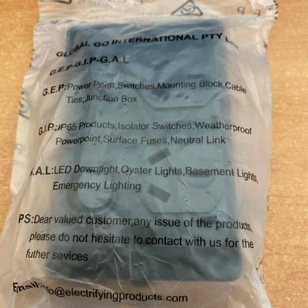 BOX OF 10 G.E.P Black Double PowerPoint 10A 250V GEP-DP01063439363899011111