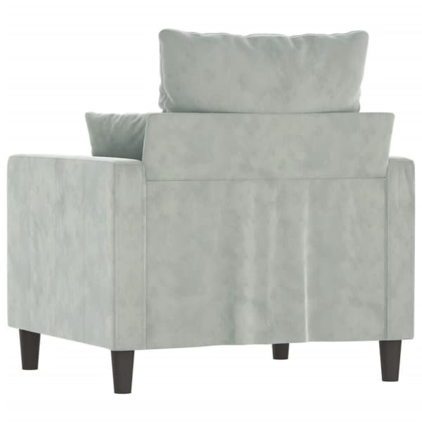 Sofa Chair Light Grey 60 cm Velvet62863411457153113