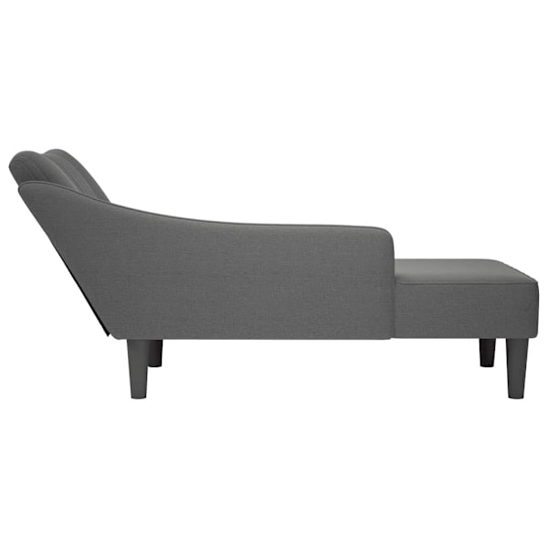 Chaise Lounge with Right Armrest Dark Grey Fabric...62863385123842112