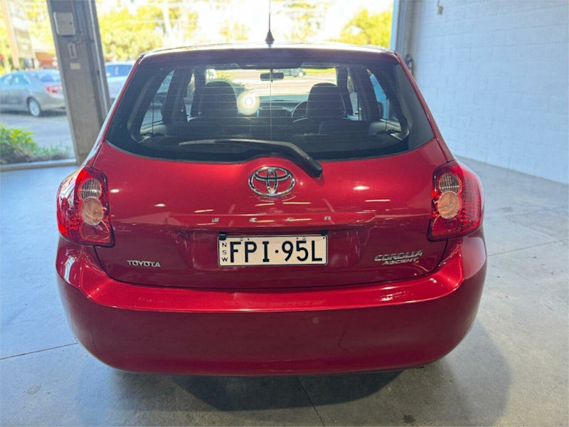 2008 Toyota Corolla ZRE152R Ascent Red 4 Speed Automatic Hatchback62885349356161114