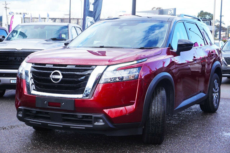 2024 Nissan Pathfinder R53 MY24 Ti 4WD Red 9 Speed Sports Automatic Wagon62935687582593112
