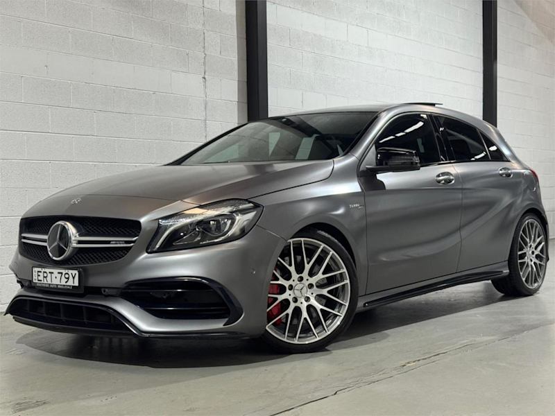 2018 Mercedes-Benz A-Class W176 808+058MY A45 AMG SPEEDSHIFT DCT 4MATIC Grey 7 Speed62882731222403111