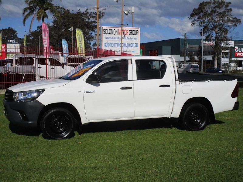2018 Toyota Hilux TGN121R MY19 Workmate White 6 Speed Automatic Double Cab Pick Up62935688747522112