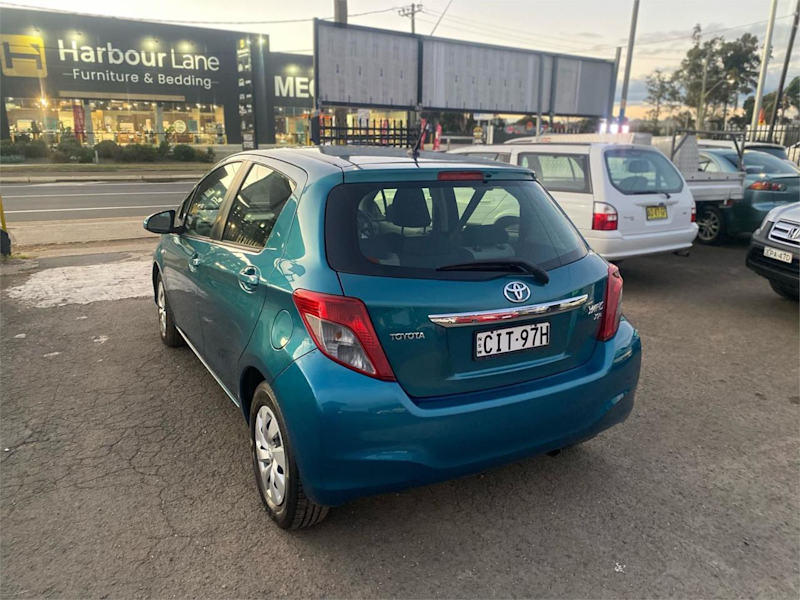 2012 Toyota Yaris NCP130R YR Blue 4 Speed Automatic Hatchback62882772490115114