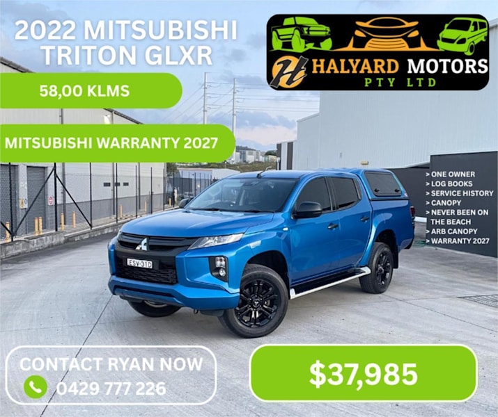 2021 Mitsubishi Triton MR MY22 GLX-R (4x4) Blue 6 Speed Automatic Double Cab Pick Up628853499814431112