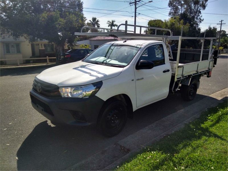 2019 Toyota Hilux TGN121R Workmate 4x2 White 6 Speed Sports Automatic Cab Chassis62934704575490113