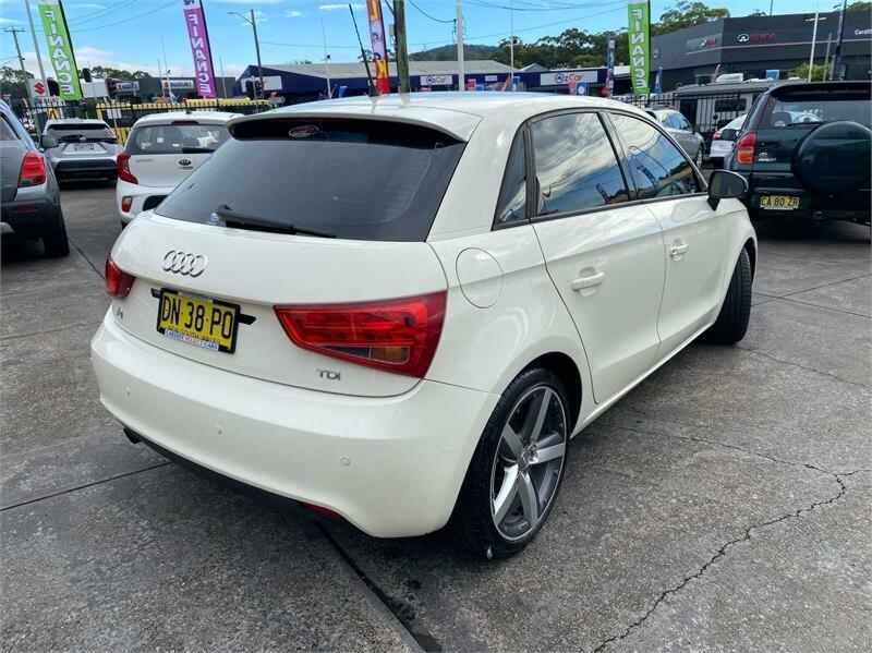 2013 Audi A1 8X MY13 Sportback 1.6 TDI Attraction White 7 Speed Auto Direct Shift Hatchback62933704142339112