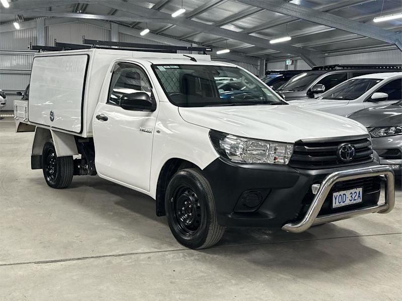 2019 Toyota Hilux TGN121R Workmate 4x2 White 5 Speed Manual Cab Chassis62935682136579114