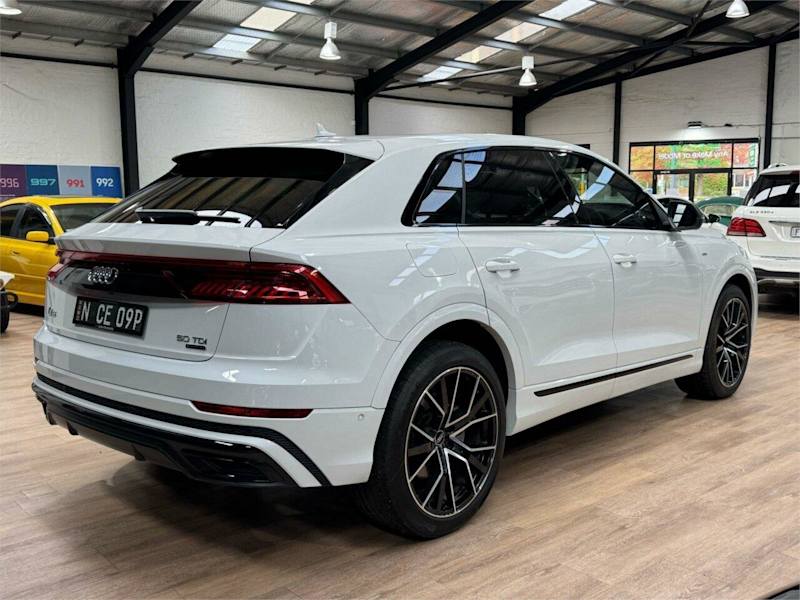 2021 Audi Q8 4M F1 MY22 50 TDI Tiptronic Quattro S Line White 8 Speed Sports Automatic Wagon62936658776321111
