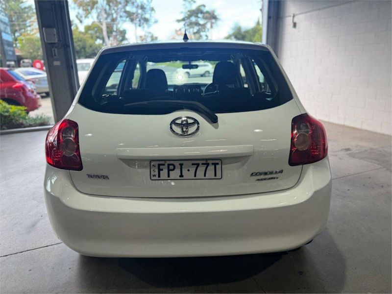 2009 Toyota Corolla ZRE152R Ascent White 4 Speed Automatic Hatchback62882730461442114