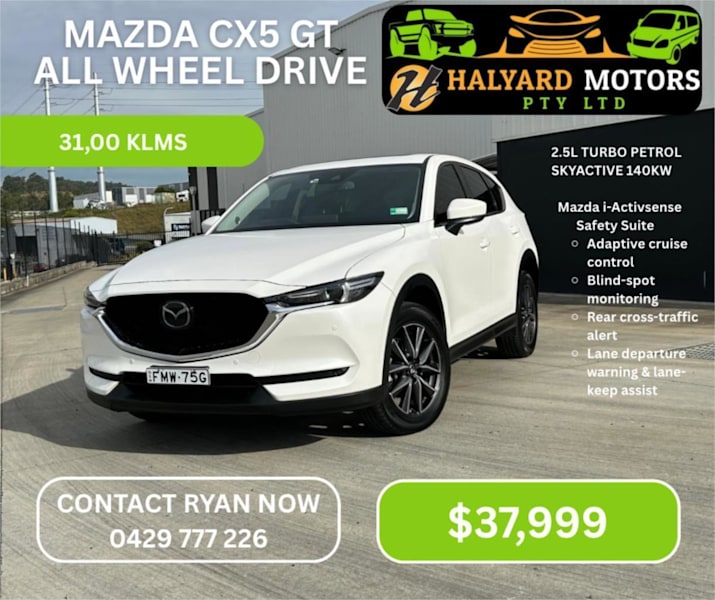 2021 Mazda CX-5 CX5K GT Turbo (AWD) White 6 Speed Automatic Wagon62934707865729110