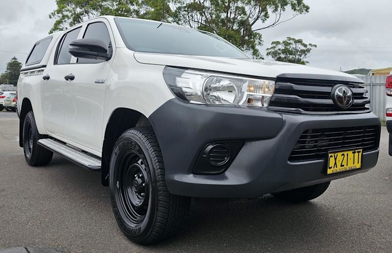 2020 Toyota Hilux GUN125R Workmate Double Cab White 6 Speed Sports Automatic Utility629347042327061112