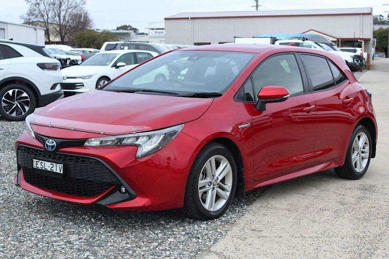 2022 Toyota Corolla ZWE211R SX E-CVT Hybrid Jasper Red 1 Speed Constant Variable Hatchback Hybrid62936657426946112