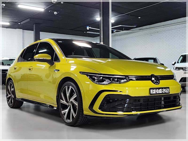2022 Volkswagen Golf Mark 8 CD MY23 110TSI R-Line Pomelo Yellow 8 Speed Automatic Hatchback62882773071106110
