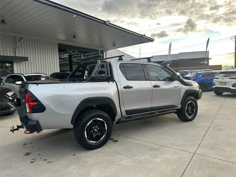 2019 Toyota Hilux GUN126R MY19 Upgrade Rugged X (4x4) Silver, Chrome 6 Speed Automatic62935680208641113