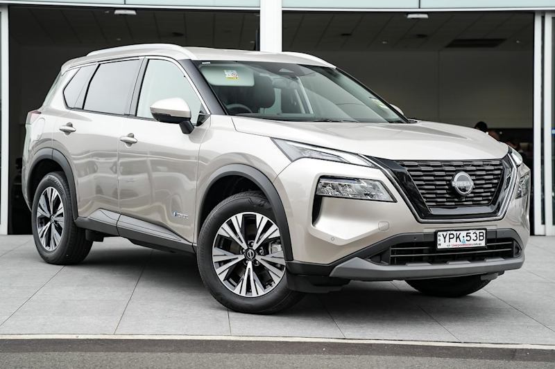 2025 Nissan X-Trail T33 MY25 ST-L e-4ORCE e-POWER Champagne Silver 1 Speed Automatic Wagon Hybrid63437623463043110