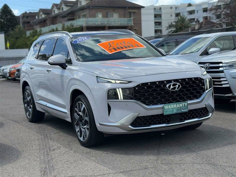 2021 Hyundai Santa Fe TM.V3 MY22 Highlander CRDi (AWD) White 8 Speed Auto Dual Clutch Wagon62882729949827110