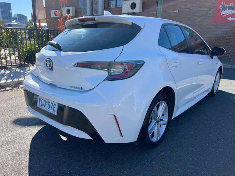 2019 Toyota Corolla ZWE211R Ascent Sport E-CVT Hybrid White 1 Speed Constant Variable Hatchback62936662672131112