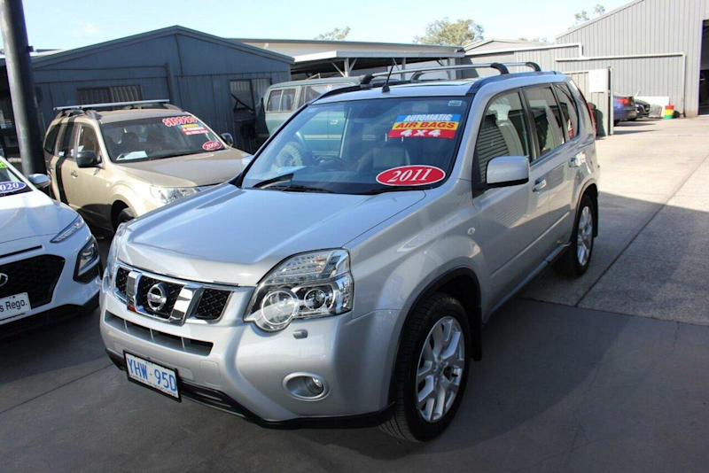 2011 Nissan X-Trail T31 MY11 TI (4x4) Silver, Chrome 6 Speed CVT Auto Sequential Wagon62939537847170112