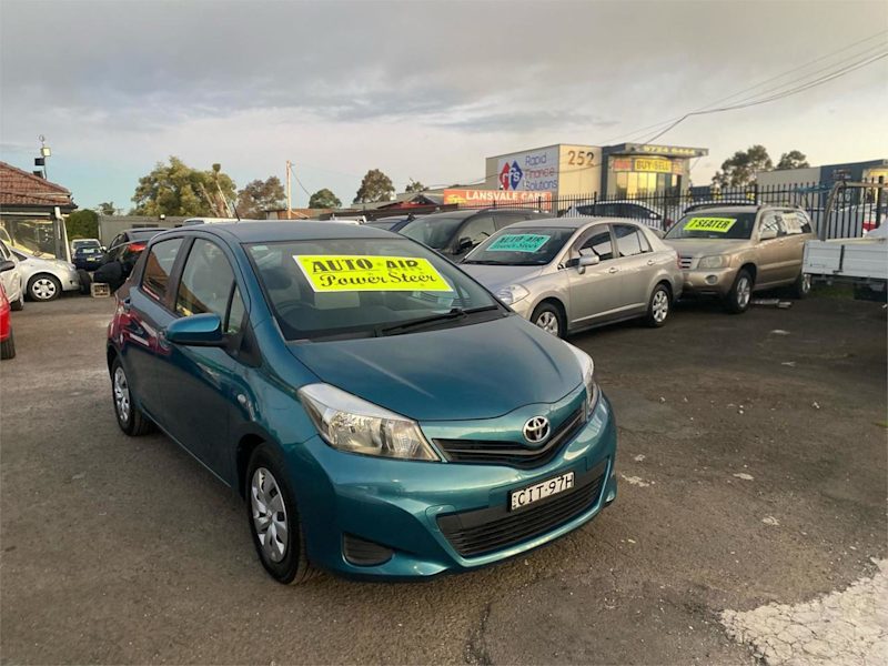 2012 Toyota Yaris NCP130R YR Blue 4 Speed Automatic Hatchback62882772490115112