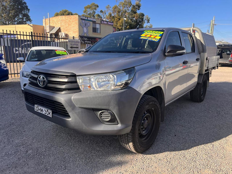 2015 TOYOTA HILUX WORKMATE TURBO DIESEL 4X4, MANUAL, REGO, LOGBOOKS DUAL CAB UTILITY62933711127681112