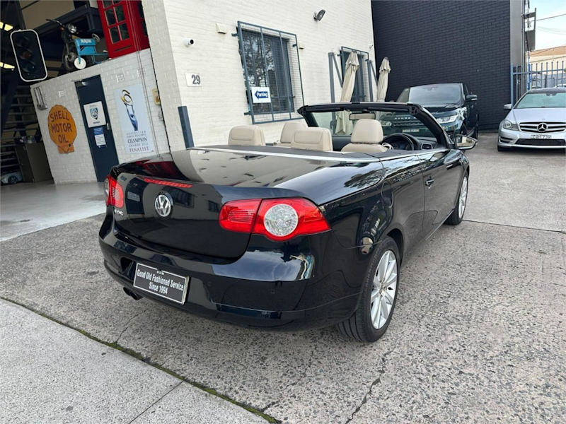 2009 Volkswagen EOS 1F MY09 147TSI DSG Black 6 Speed Sports Automatic Dual Clutch Convertible62882731056513114
