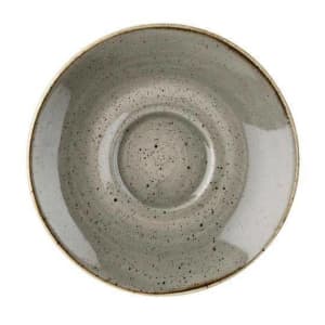 Churchill Stonecast Round Cappuccino Saucers Peppercorn Grey 185mm (Pa