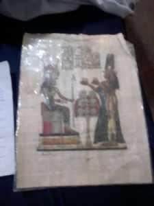 Egyptians painting signed with orthentic certificate 