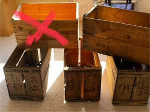 Wooden boxes (4) - vintage