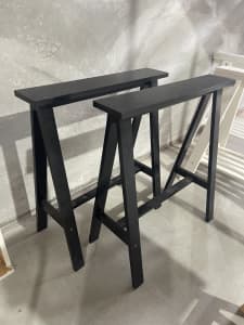 Black table trestle legs - pair 