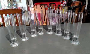 8 Pilsner Beer Glasses