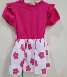 Pink flower dress size 6/7