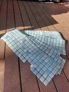 Left over mosaic pool tiles