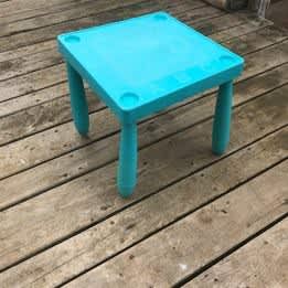 Light Blue Plastic Table (NEED GONE)