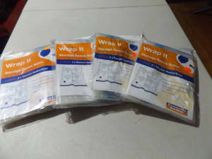 4 = NEW WRAP IT SPACE SAVER VACUUM SEALED BAGS 2 BAGS EACH PKT.