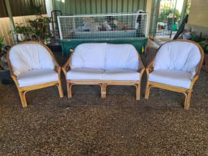 Cane Wicker Sofa Couch Set