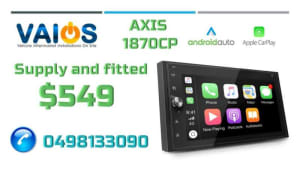 AXIS AX 1870 CP APPLE ANDROID CAR PLAY $549 SUPPLY & FITTED