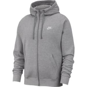 Nike Mens Sportswear Club Fleece Full-Zip Hoodie Dark Grey