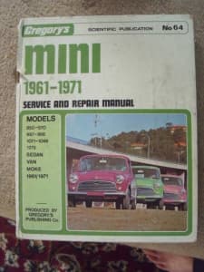 MINI Minor 1961-71 BMC Gregorys/Scientific Pubs workshop manual no 64
