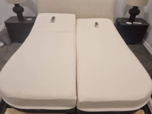Mattress adjusta mattress, individual remote controllers, as new 