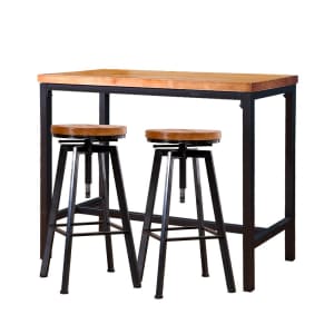 Bar Stools Wood Chair Set Home Kitchen Furniture