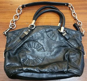 Black Leather Coach handbag, purse, bag - exterior perfect condition.