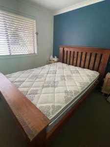 Queen bed including quality mattress