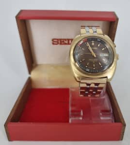 VINTAGE SEIKO 17 JEWEL BELL-MATIC AUTO WATCH JAPAN GOLD TONE - 375792