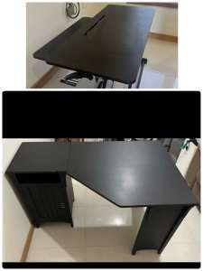 FREE Office Desk with Cabinet + Desk Riser (standing desk)