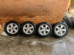 Holden Wheel Set x4 Alloy Tyres Rims Commodore