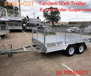 12x6 Tandem Trailer Rocker Roller Fully Galvanised & Welded HEAVY DUTY