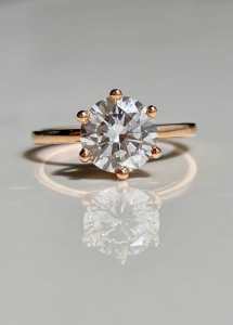 2ct Yellow Gold Diamond Solitaire Engagement Ring G/VS2 18ct