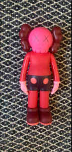 Supreme kaws mini statue red pink and maroon